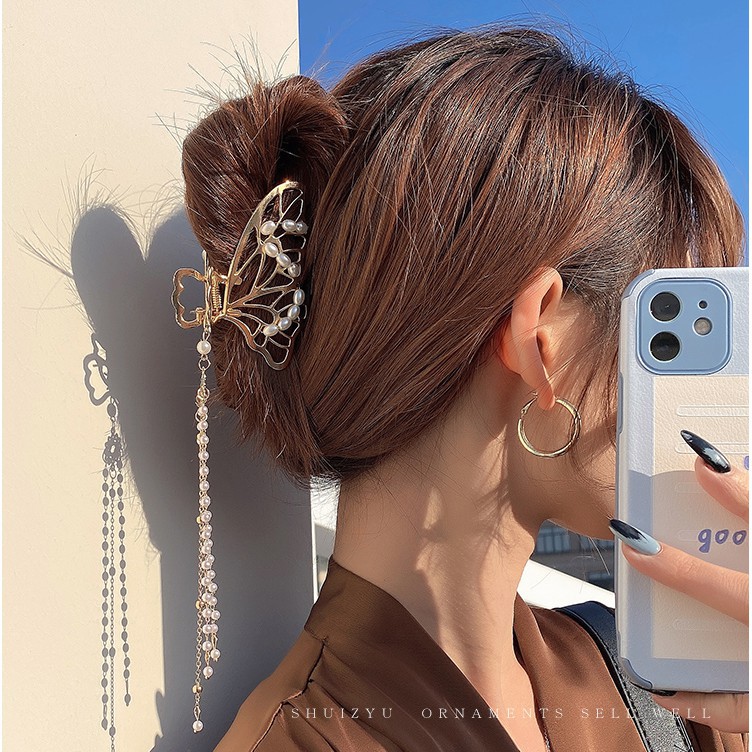 Kẹp tóc phối tua rua phong cách Hàn Quốc 2021 dành cho nữ