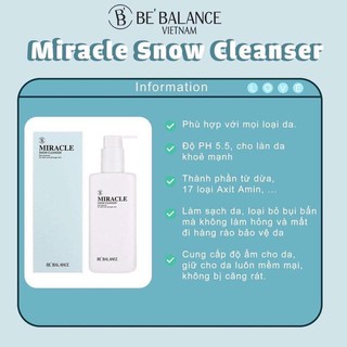 Sửa rửa mặt Be’Balance Snow Gel