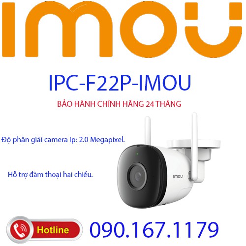 Camera IP hồng ngoại không dây 2.0 Megapixel DAHUA IPC-F22P-IMOU