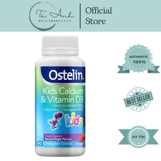 Viên nhai Ostelin Kids Calcium & Vitamin D3 cho bé 90 viên