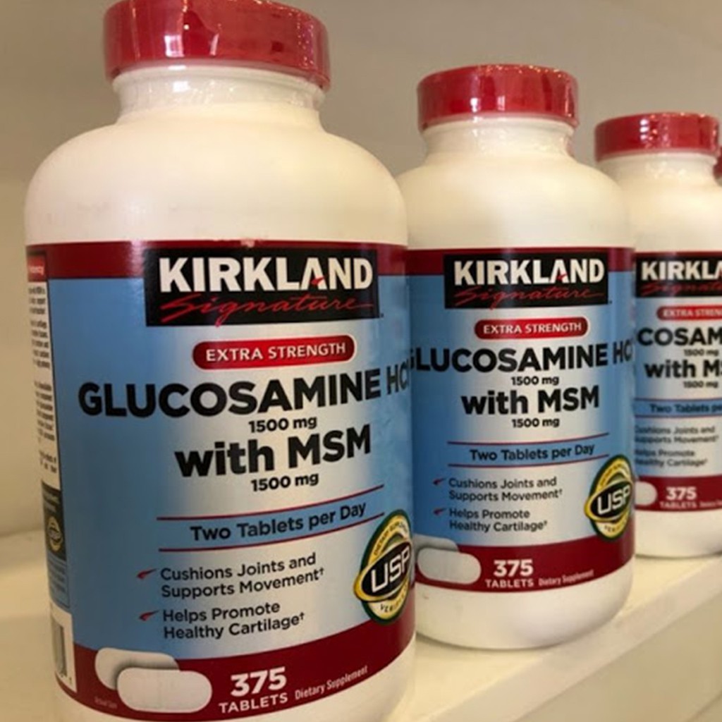 Viên Uống Bổ Khớp Kirkland Glucosamine HCL MSM 1500mg 375 Viên