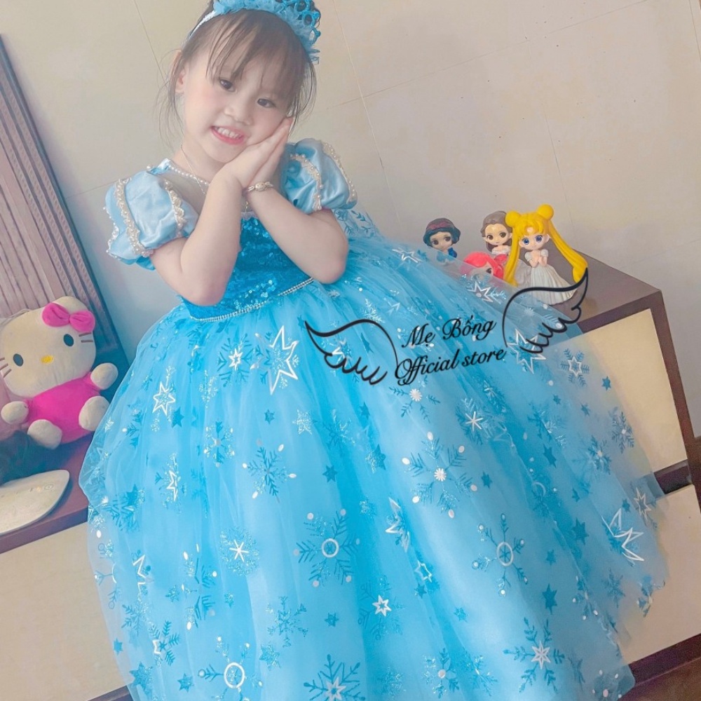 Váy công chúa Elsa-Váy nữ hoàng băng giá-Đầm công chúa-Thời trang cho bé-Váy thiết kế-Đầm thiết kế-Mẹ BốngPrincess dress
