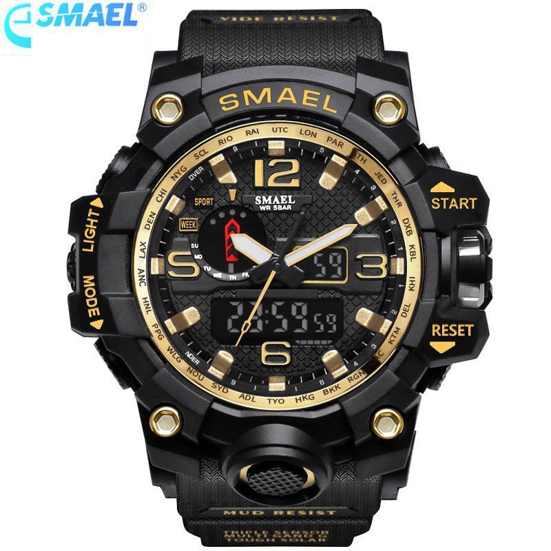 Đồng Hồ Điện Tử Thể Thao Nam Chính Hãng SMAEL JAPAN - Phong Cách Quân Đội - Full Box | BigBuy360 - bigbuy360.vn