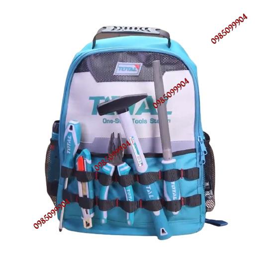 Balo túi đựng đồ nghề đeo vai đựng dụng cụ cầm tay thiết bị siêu bền Total THBP0201 nhiều ngăn trong ngoài chắc chắn