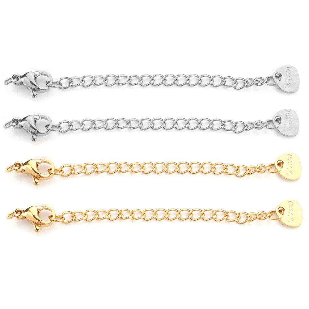 Set 10 Đuôi Nối Dài Dây Xích|Vòng Đeo Tay Bằng Thép Không Gỉ DIY Thời Trang