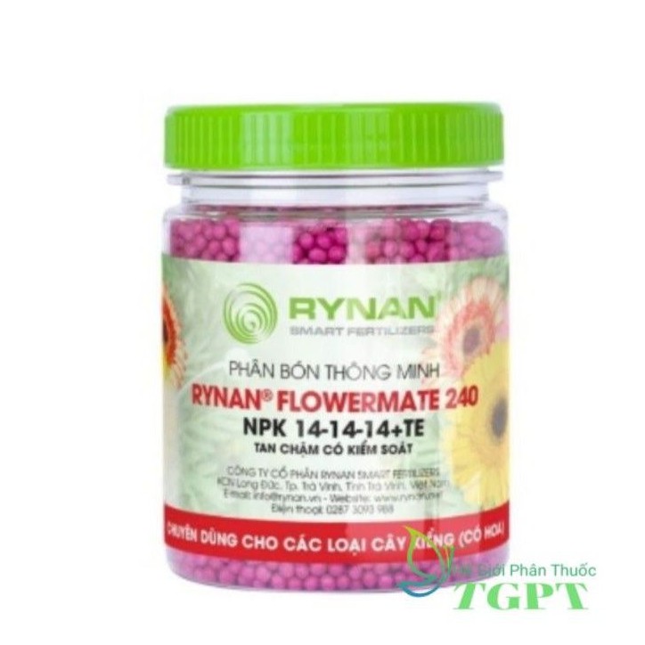 Phân Bón Thông Minh RYNAN FLOWERMATE 240 - 150g - Phân Bón NPK 14-14-14+TE - Phân Bón Tan Chậm