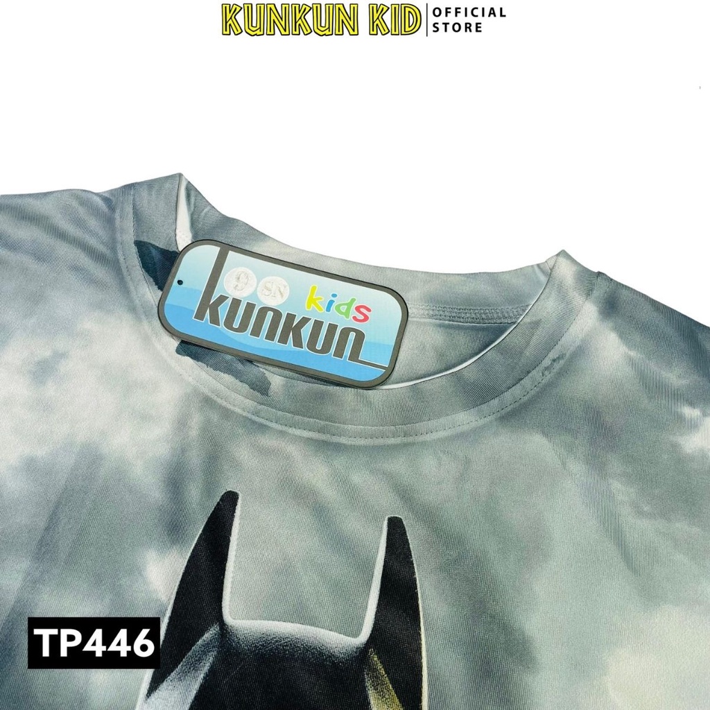 Quần áo bé trai hình người dơi batman cộc tay size đại từ 10-40kg Kunkun Kid TP446 thun lạnh thoáng mát