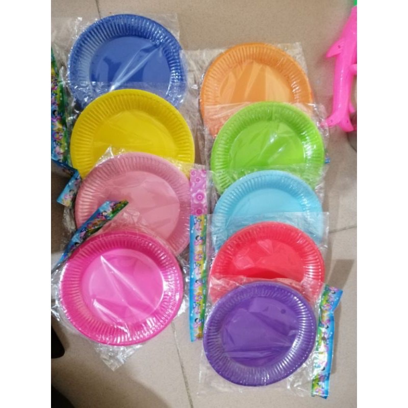 Set 10 Đĩa Giấy Màu Làm Đồ Thủ Công