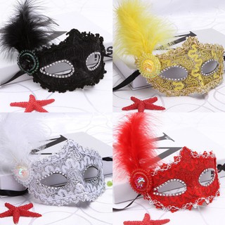   mặt nạ hóa trang lông vũ ren đẹp  DGD0280  Emah