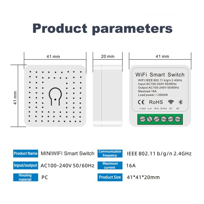 MINI TUYA Chuyển Mạch Thông Minh Không Dây 2G/1G Alexa Google Trang Chủ Tự Động Điều Khiển App/wifi Chuyển Mạch Thông Minh