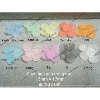Cánh hoa gân nhựa trong mờ - nguyên liệu handmade