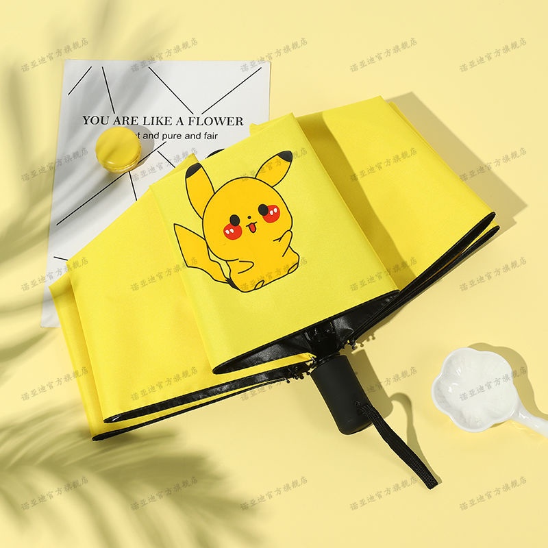 Hàng Có Sẵn|Mùa Mưa|Dù Gấp Tự Động Chống Nắng Bằng Vinyl Họa Tiết Hoạt Hình Doraemon