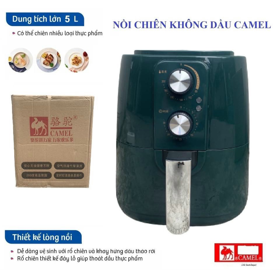 NỒI CHIÊN KHÔNG DẦU CAMEL 5L SỬ DỤNG CÔNG NGHỆ THẾ HỆ MỚI ( 1995 GIA DỤNG )