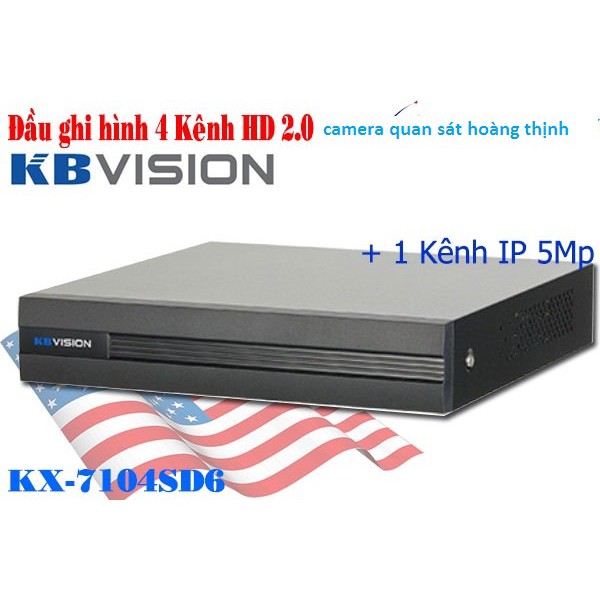 Đầu ghi hình KB-VISION 4 kênh KX-7104SD6 - Chính Hãng 100% Thương hiệu Mỹ