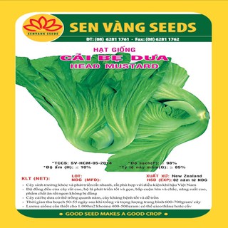 Hạt Giống Cải Bẹ Dưa (Cải Tòa Xại) - 20Gr