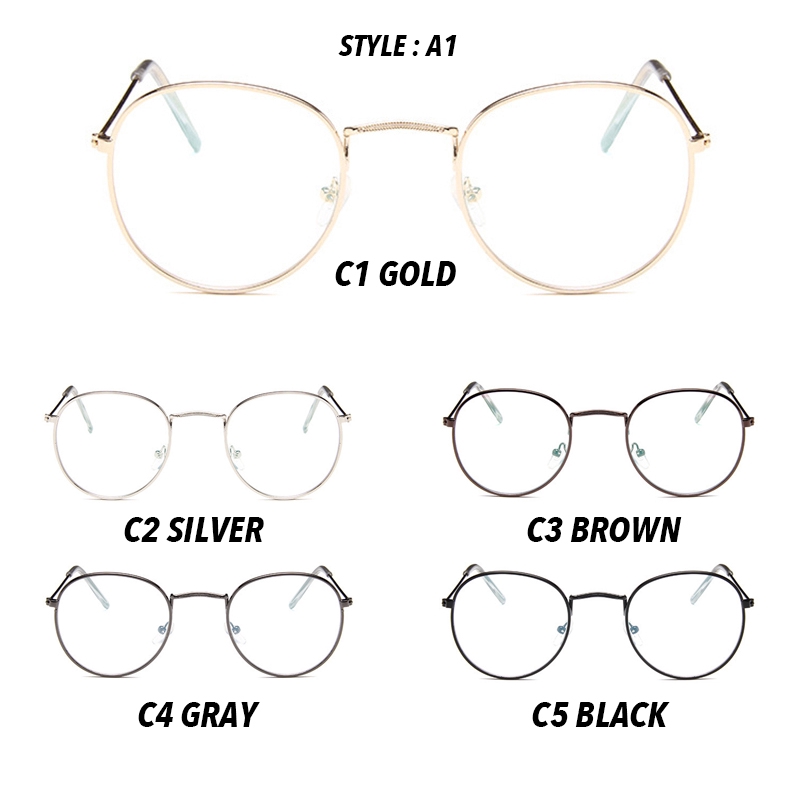 Mắt Kính Gọng Tròn Phong Cách Retro Cho Nam Và Nữ