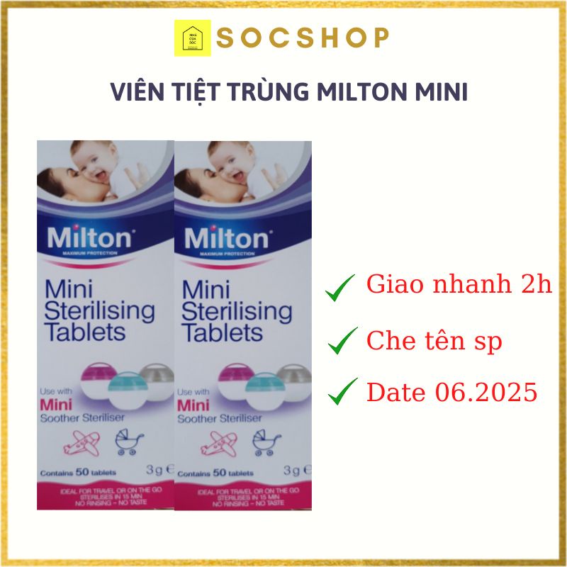 VỈ 10 VIÊN TIỆT TRÙNG CỐC NGUYỆT SAN MILTON MINI