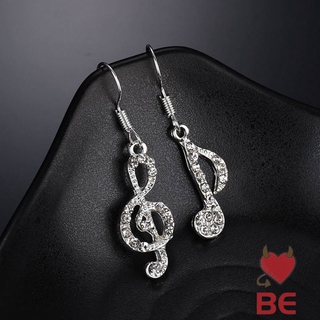 YADORNOS Bông Tai Thời Trang Hình Nốt Nhạc Đính Đá Sang Trọng