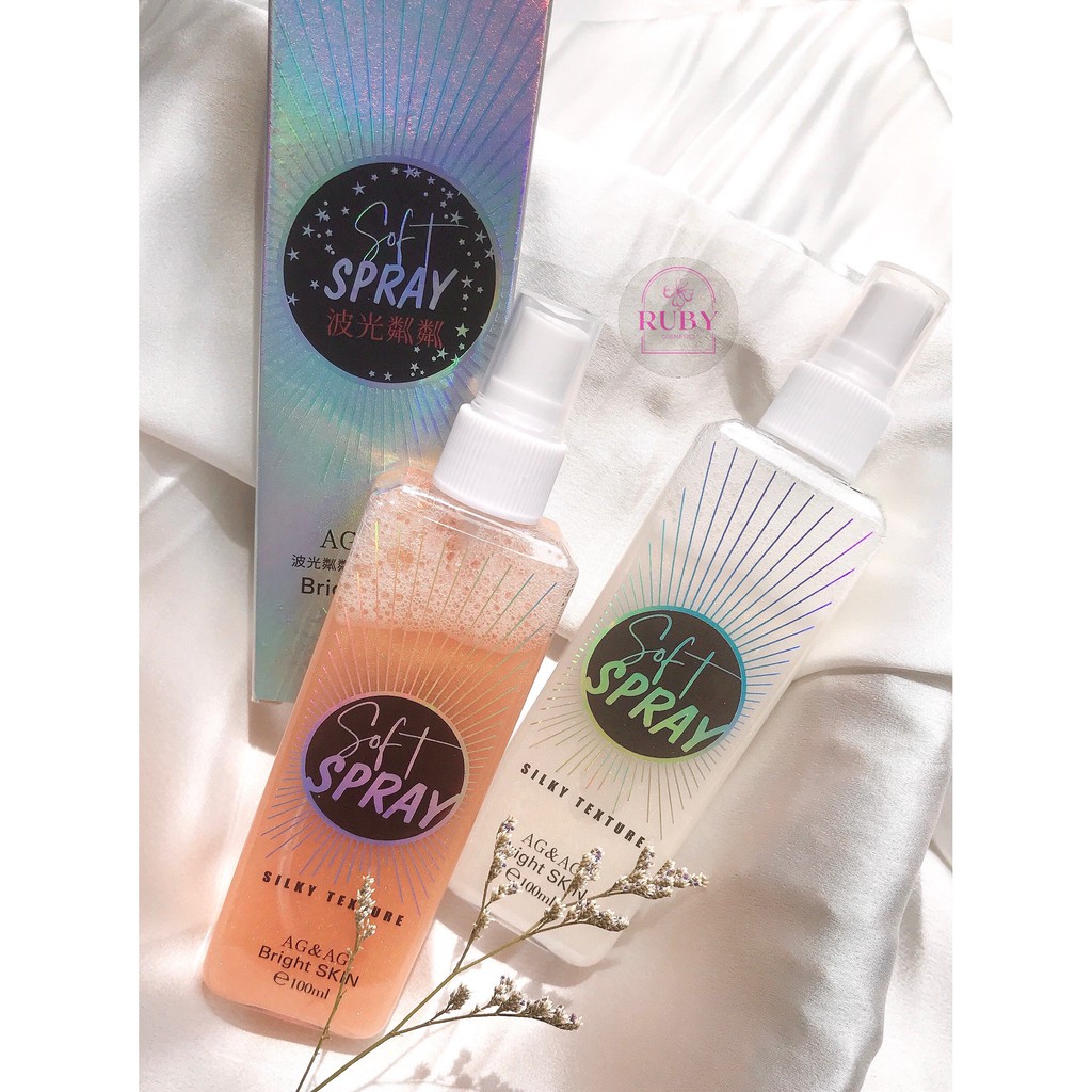 Xịt khoáng khóa makeup có nhũ mịn  - SOFT SPRAY - rubycosmetics