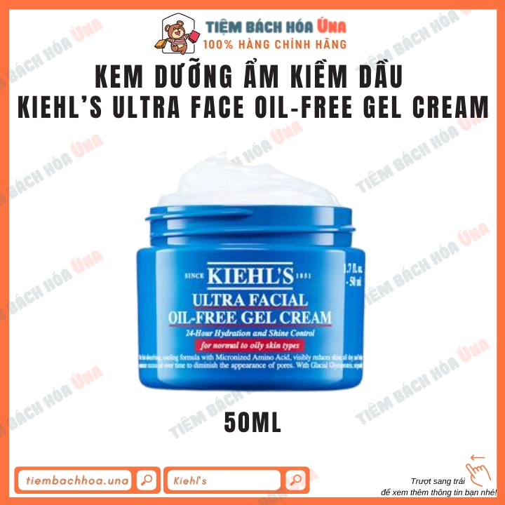 [Bill US] Kem dưỡng ẩm kiềm dầu không bóng nhờn Kiehl’s Ultra Face Oil-Free Gel Cream dành cho da dầu
