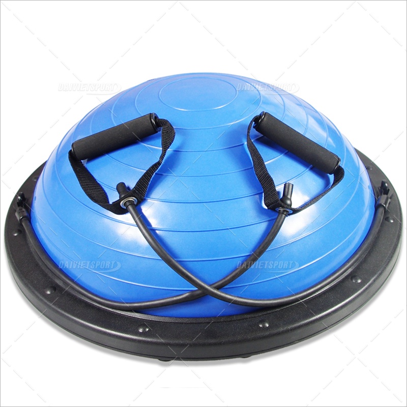 Bóng Tập Yoga Cân Bằng Bosu Trơn 58cm + Tặng Kèm Bơm