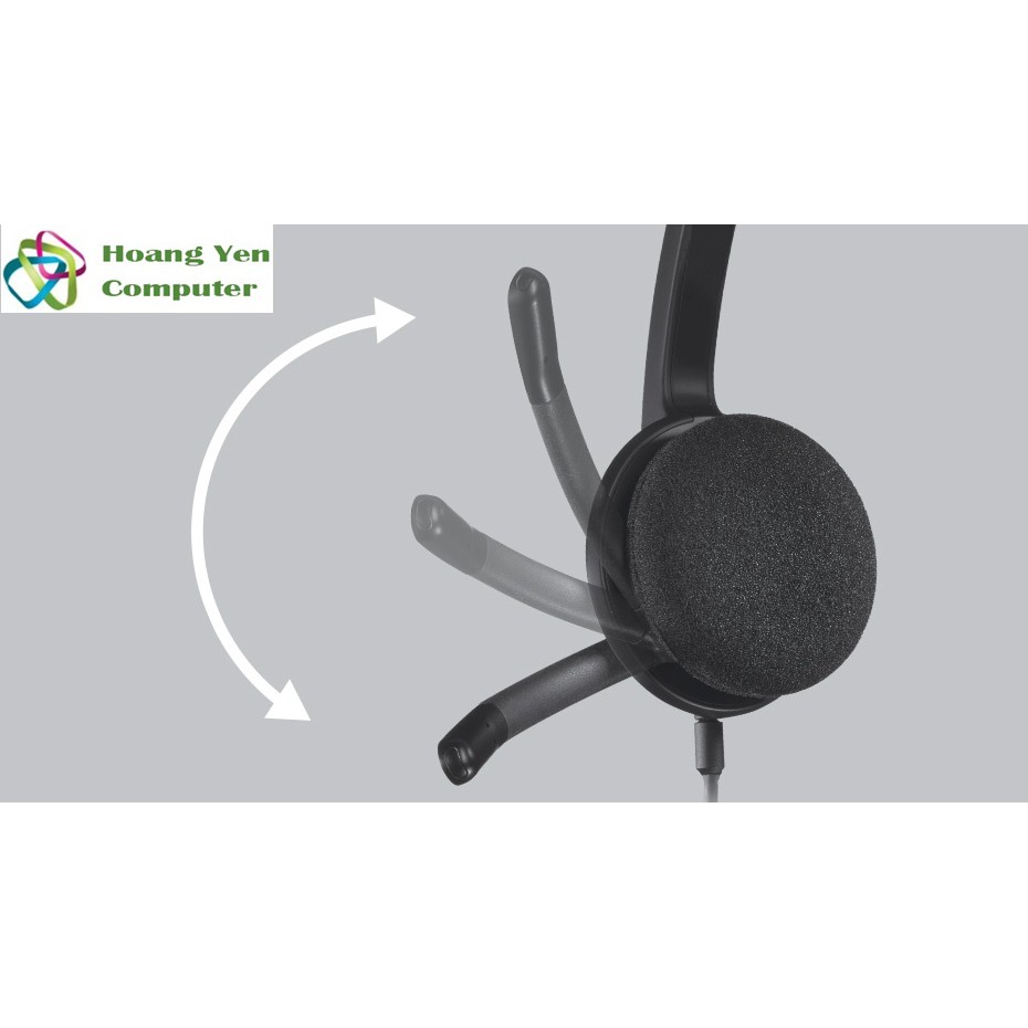 Tai Nghe Chụp Tai LOGITECH H340 Cho PC, Laptop (Kết Nối Qua Cổng USB) - BH 2 Năm Chính Hãng - Hoàng Yến Computer