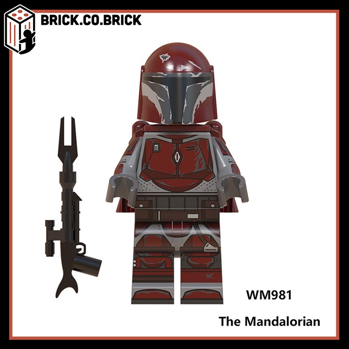 Minifigure Star Wars Đồ chơi Lắp ráp Chiến Tranh Giữa Các Vì Sao Mô hình Mandalorian WM6092
