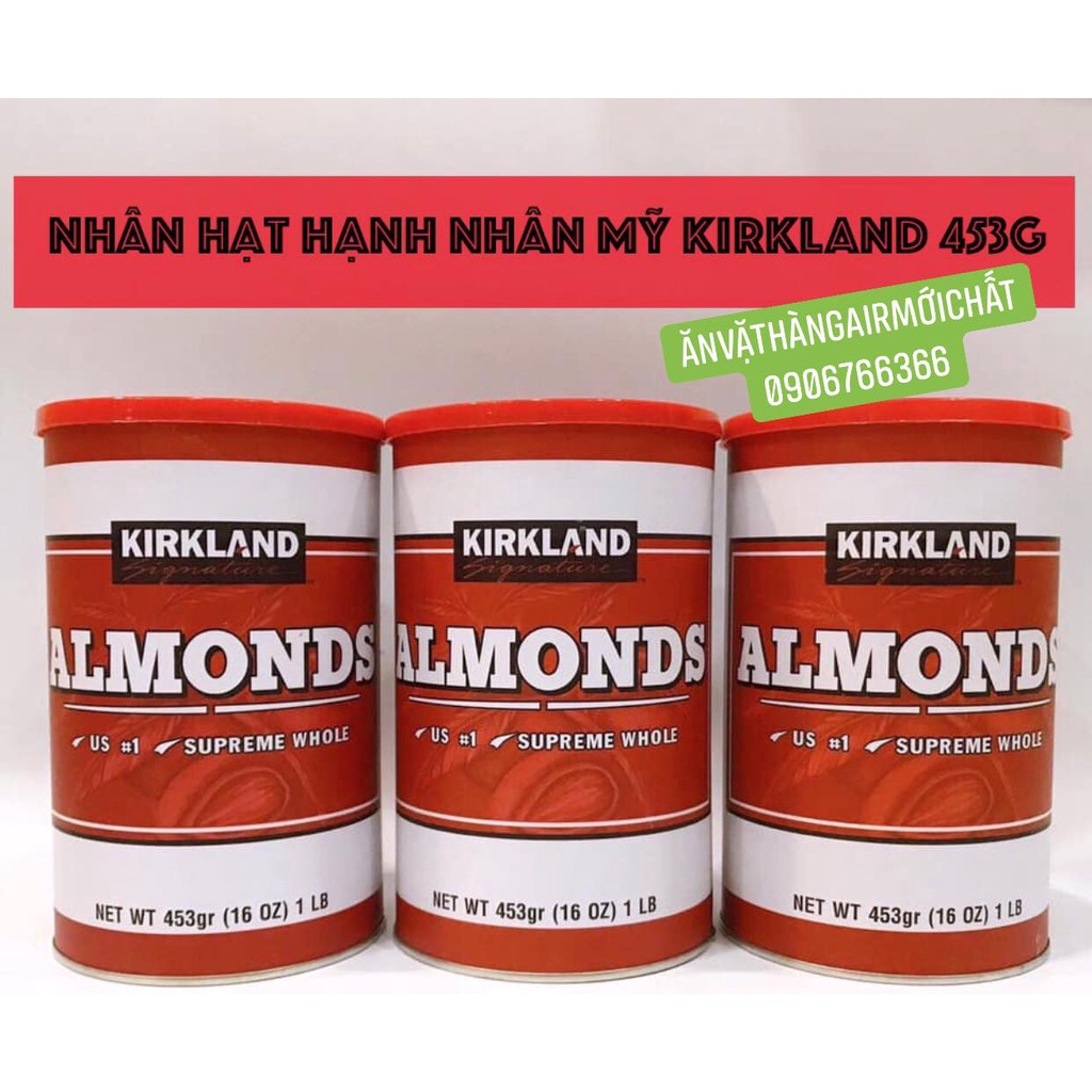 HẠNH NHÂN MỸ ALMOND KIRKLAND 453g