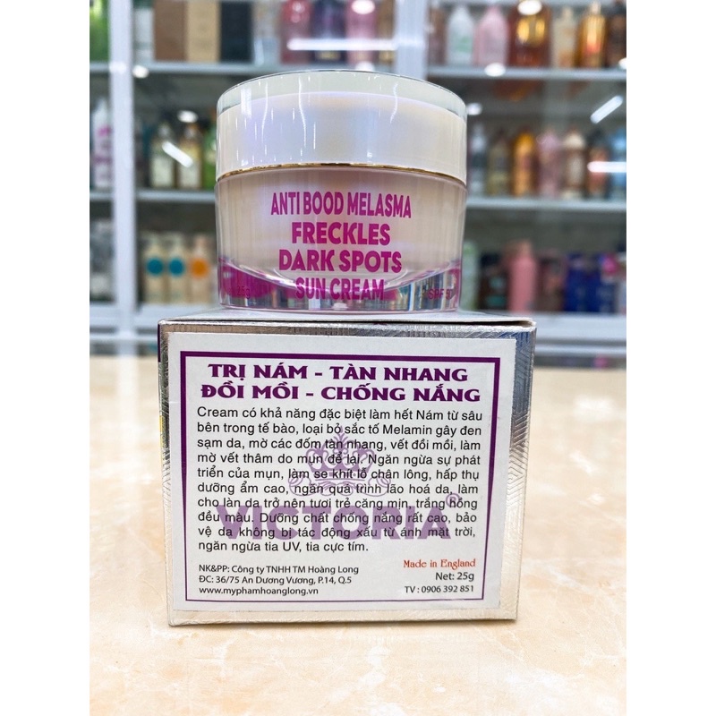 KEM VICTORIA NÁM TÀN NHANG CHỐNG NẮNG 25G