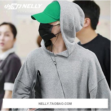 Áo hoodie Nelly trơn màu xám | BigBuy360 - bigbuy360.vn
