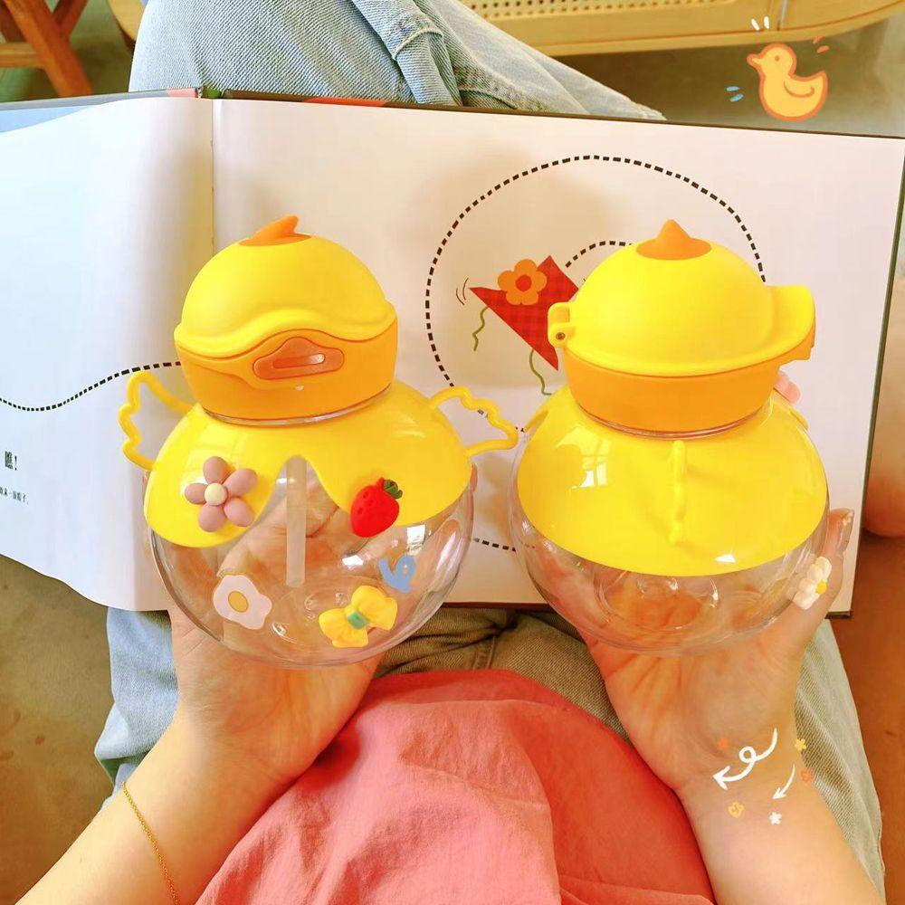 JARRED Bình Nước Hình Chú Vịt Dễ Thương Có Dây Đeo Vai Tiện Dụng Cho Bé