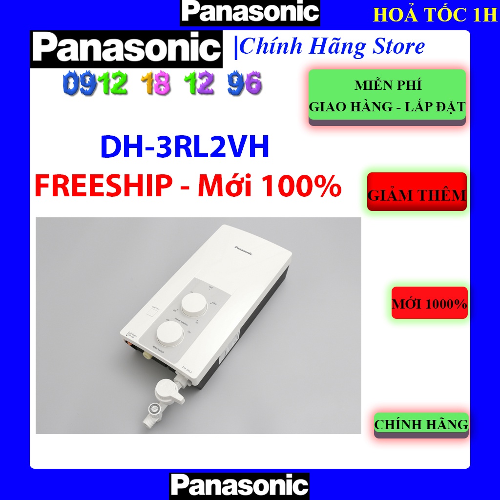 [Mã ELHAMS5 giảm 6% đơn 300K] Máy nước nóng Panasonic DH-3RL2VH 3.5KW- DH-3RL2