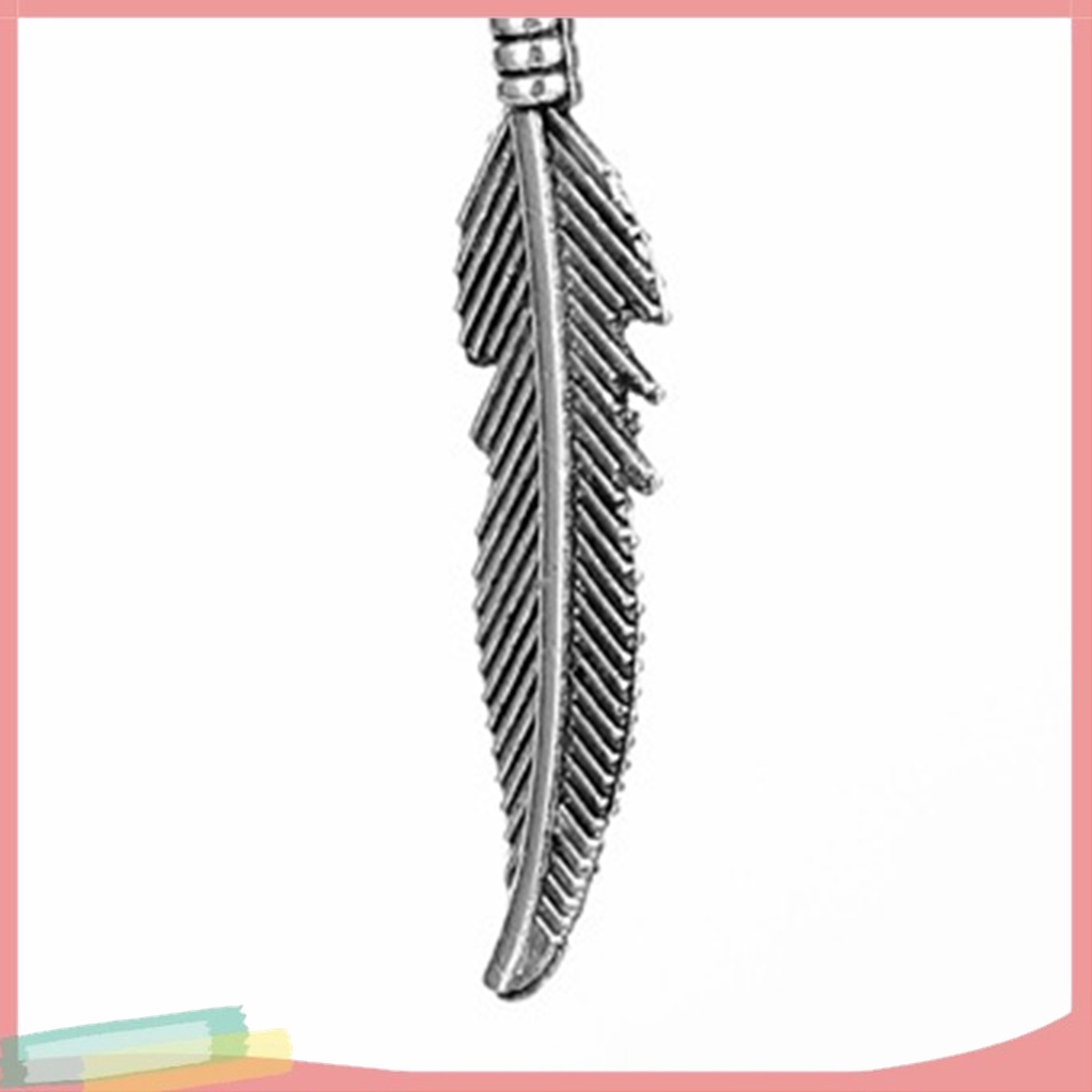 1 Đôi Bông Tai Hình Lông Vũ Bằng Thép Không Gỉ Màu Sắc Đơn Giản