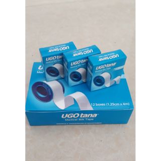 12 BĂNG DÍNH CUỘN VẢI LỤA Y TẾ UGOTANA KT 1,25CM X 4M