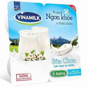 Sữa chua ăn Vinamilk Có đường/ Ít đường/ Không đường - Vỉ 4 Hộp X 100g