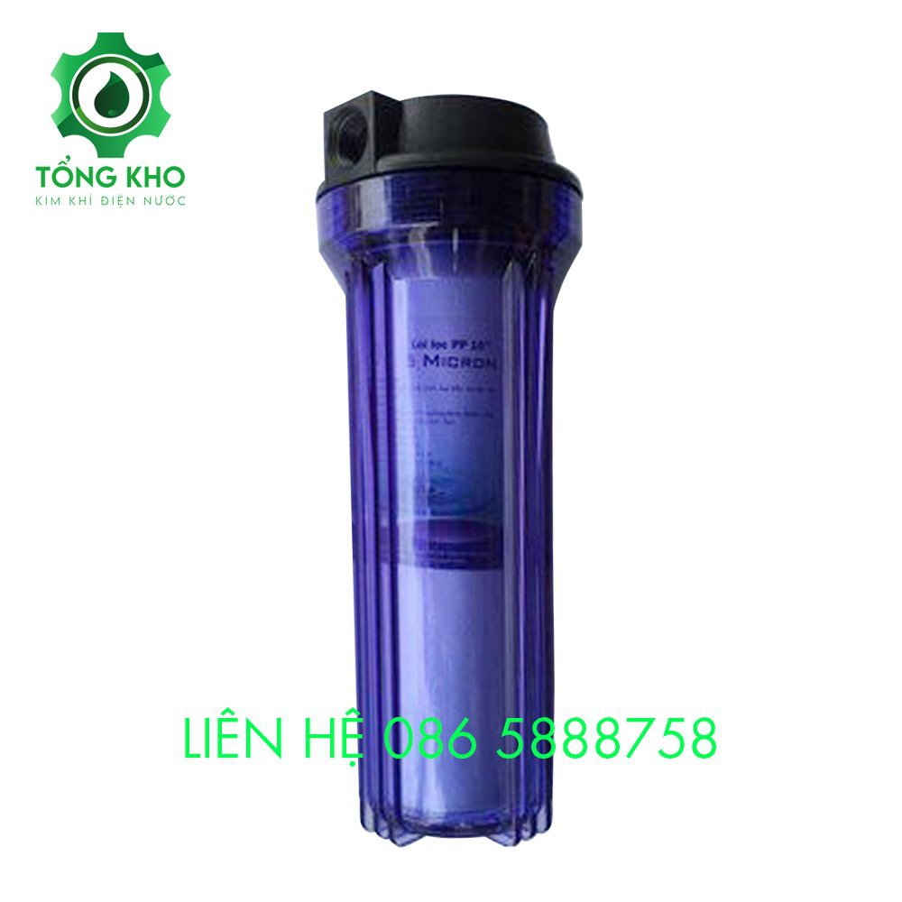 Cốc lọc nước thô đầu nguồn 10 inch, ren 21 dùng cho máy lọc nước - Tổng kho kim khí điện nước - CL21-01