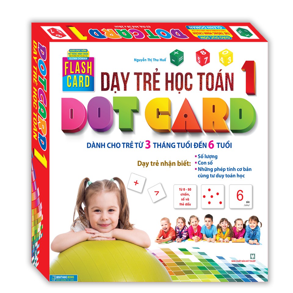 Sách - Flashcard - Dạy trẻ học Toán Dotcard tập 1 (hộp)-tái bản Kèm Quà tặng