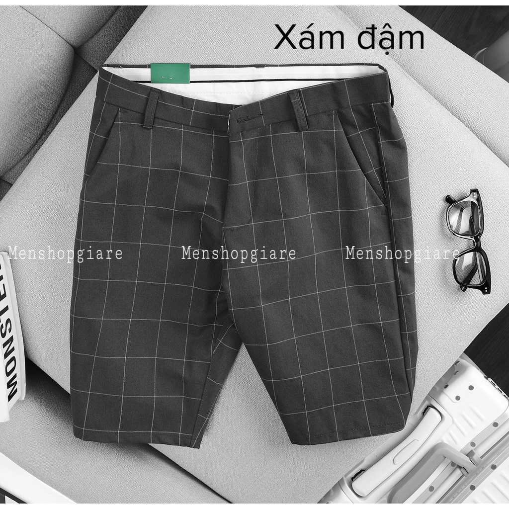 Quần short kẻ sọc nam Hàn Quốc chuẩn shop menshopgiare