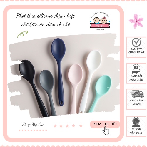 Phới thìa silicone chịu nhiệt, chuyên dụng nấu ăn cho bé và gia đình