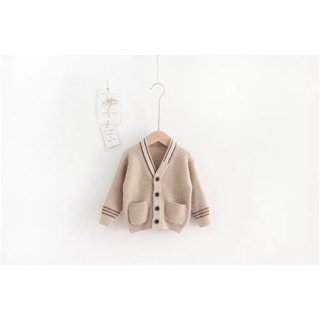 Áo len cổ viền kẻ sz110