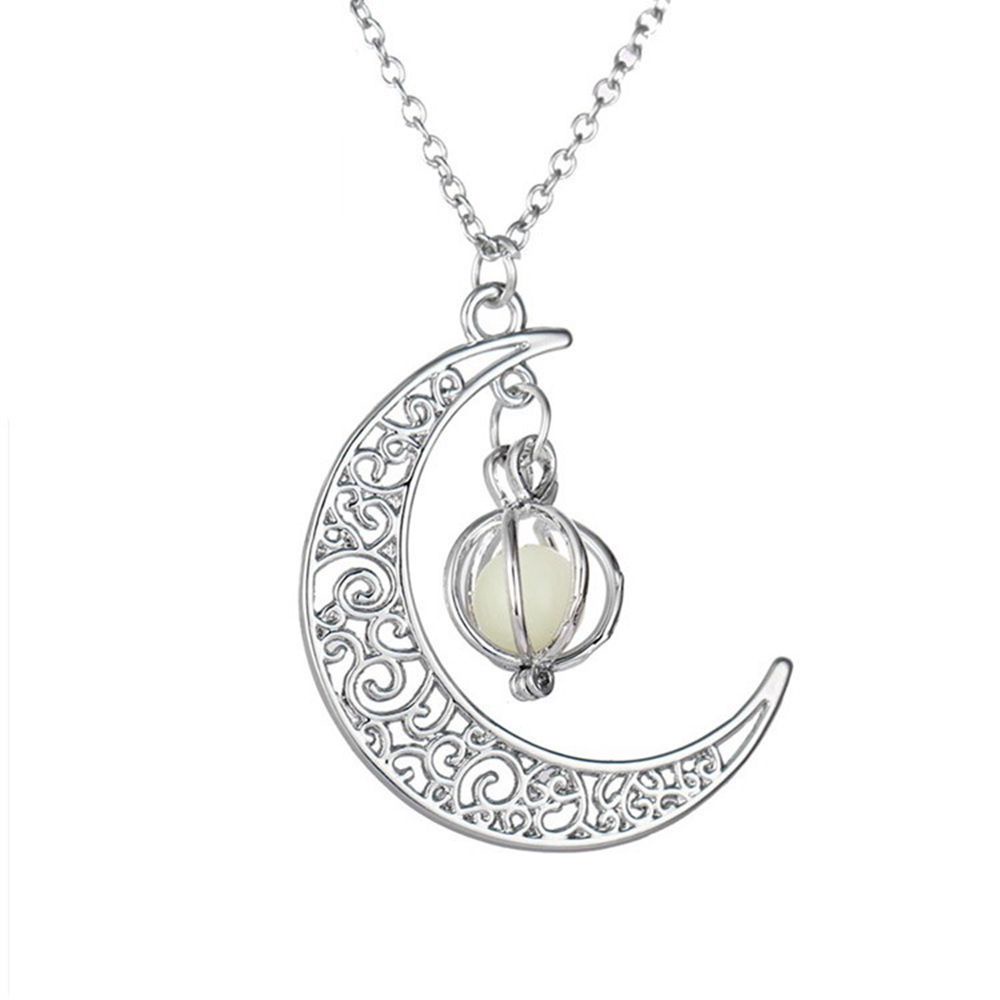 Vòng cổ Mặt Hình Mặt Trăng &amp; Quả Bí Phát Sáng Thời Trang|Mạ / Nhiều Màu
