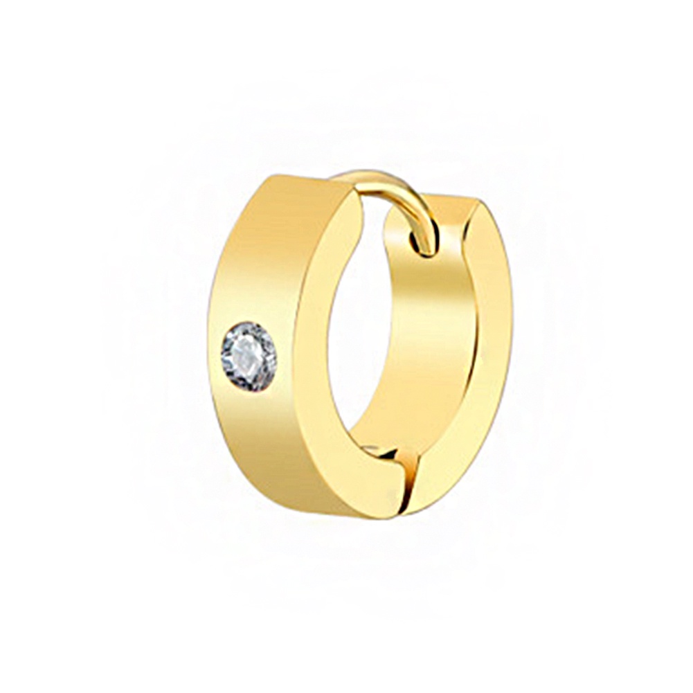 1 Khuyên Tai Tròn Nhỏ Bằng Thép Titanium Thời Trang Cho Nam Nữ