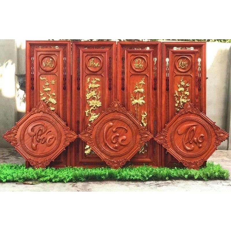 Tranh gỗ treo tương phúc Lộc Thọ hương vip -hàng giá xưởng
