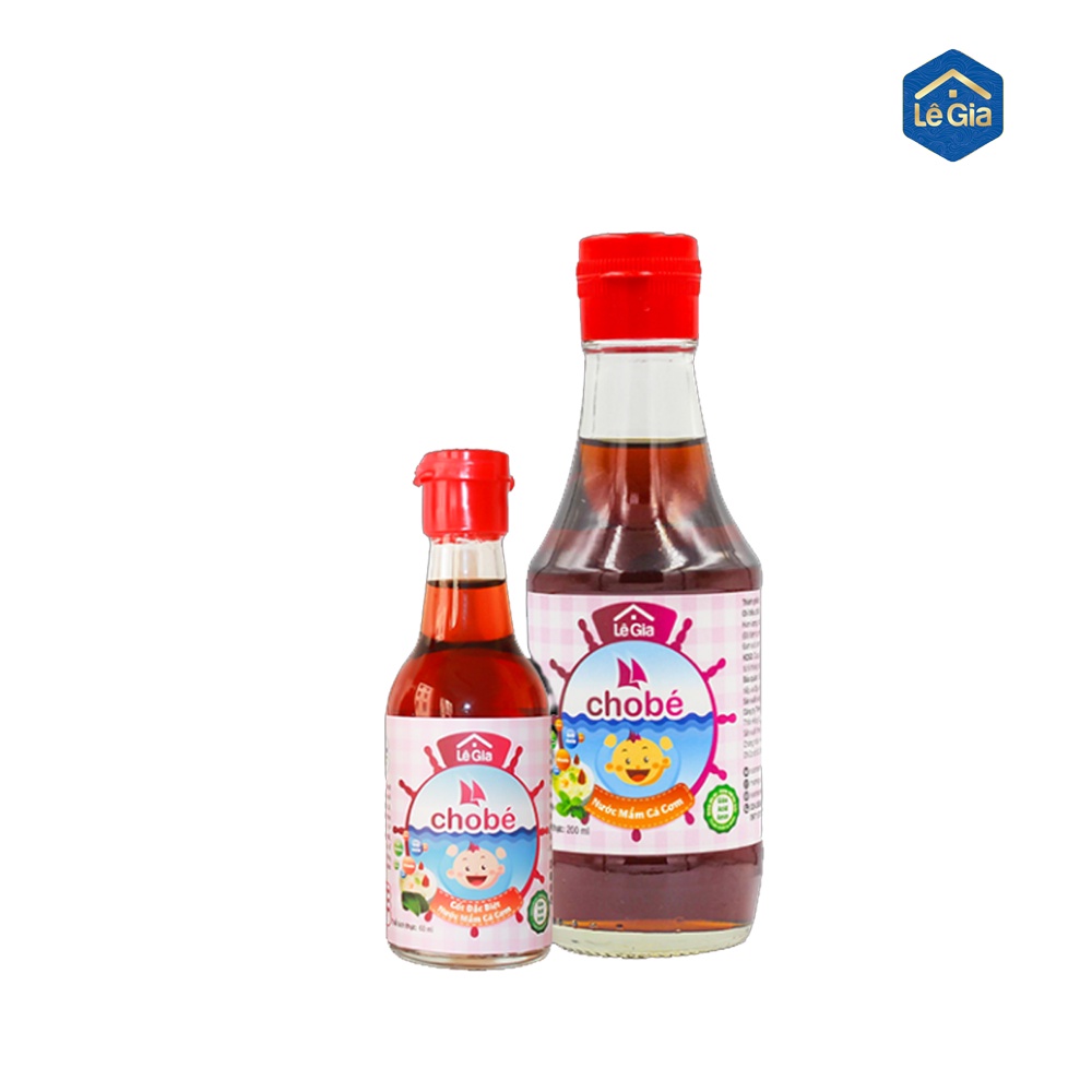 Nước mắm cho bé Lê Gia chai thủy tinh 60ml và 200ml