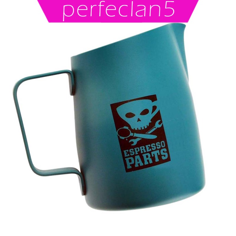 [perfeclan5]420ml Espresso Coffee Milk Frothing Steaming Pitcher Frother Jug Steel Gray