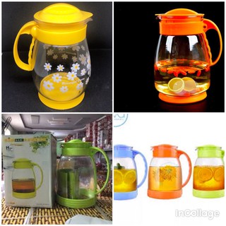 🍀 Bình đựng nước thuỷ tinh  1.5 - 2 Lít - Chịu nhiệt - Hoa Văn cao cấp