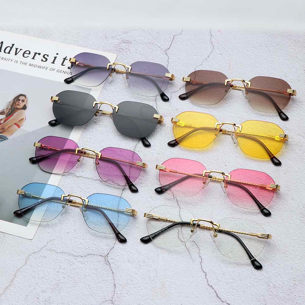 ESPO Kính Mát Nữ Gọng Kim Loại Chống Tia UV400