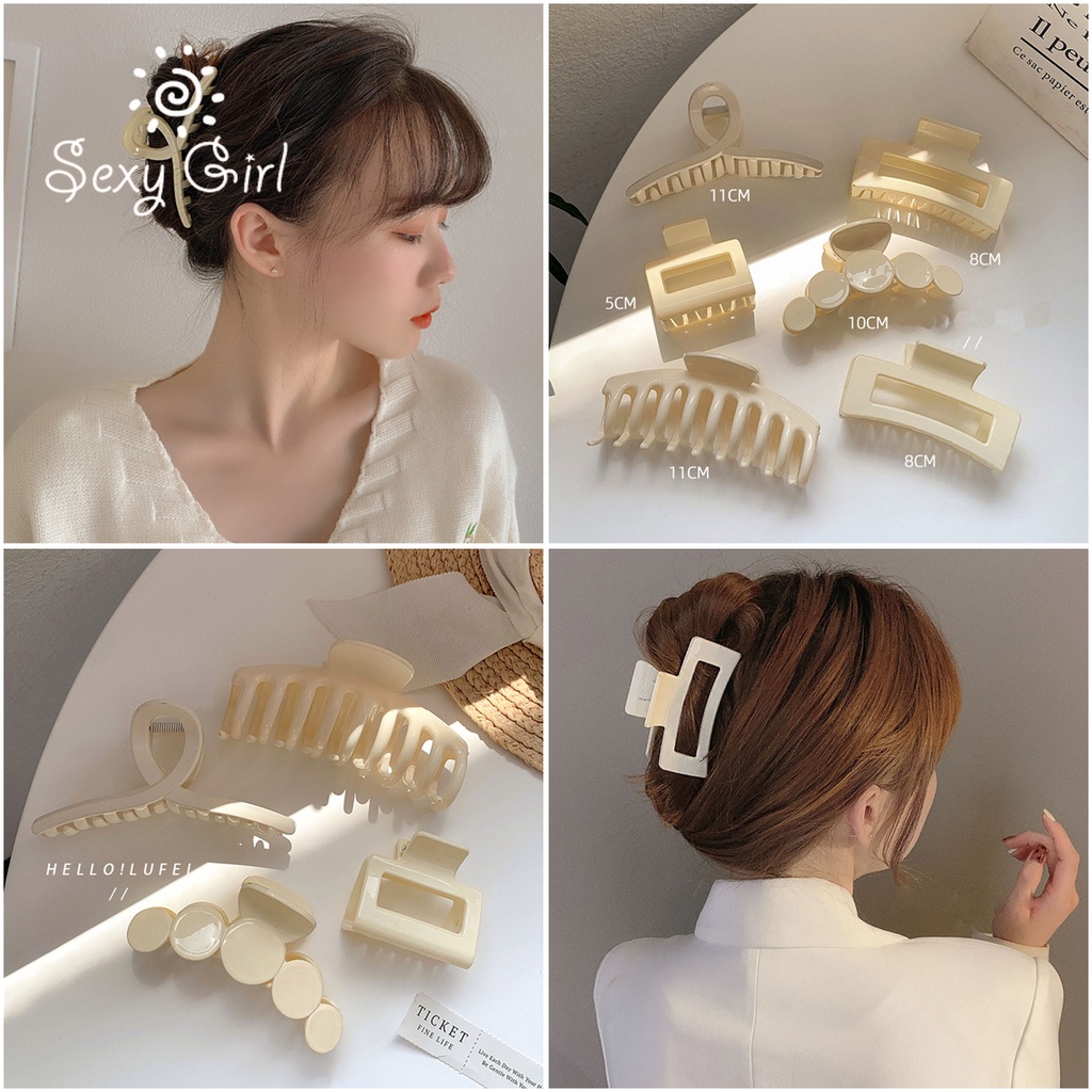 Kẹp Tóc Nhỏ Màu Trắng Đơn Giản Tươi Mới Quyến Rũ Cho Nữ