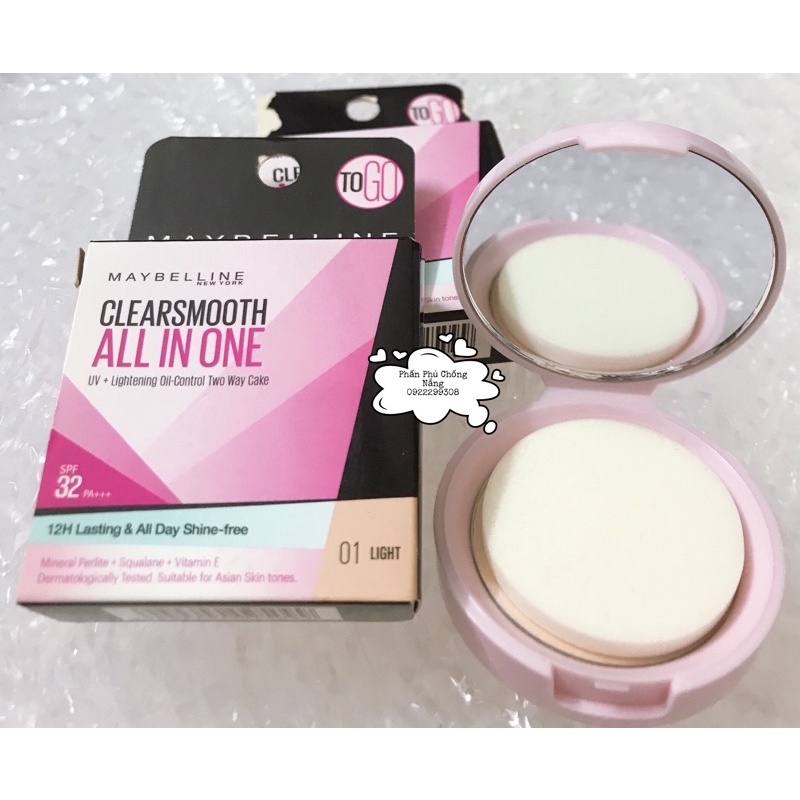 Phấn Phủ Maybelline Clearsmooth All In One Light 3,5g