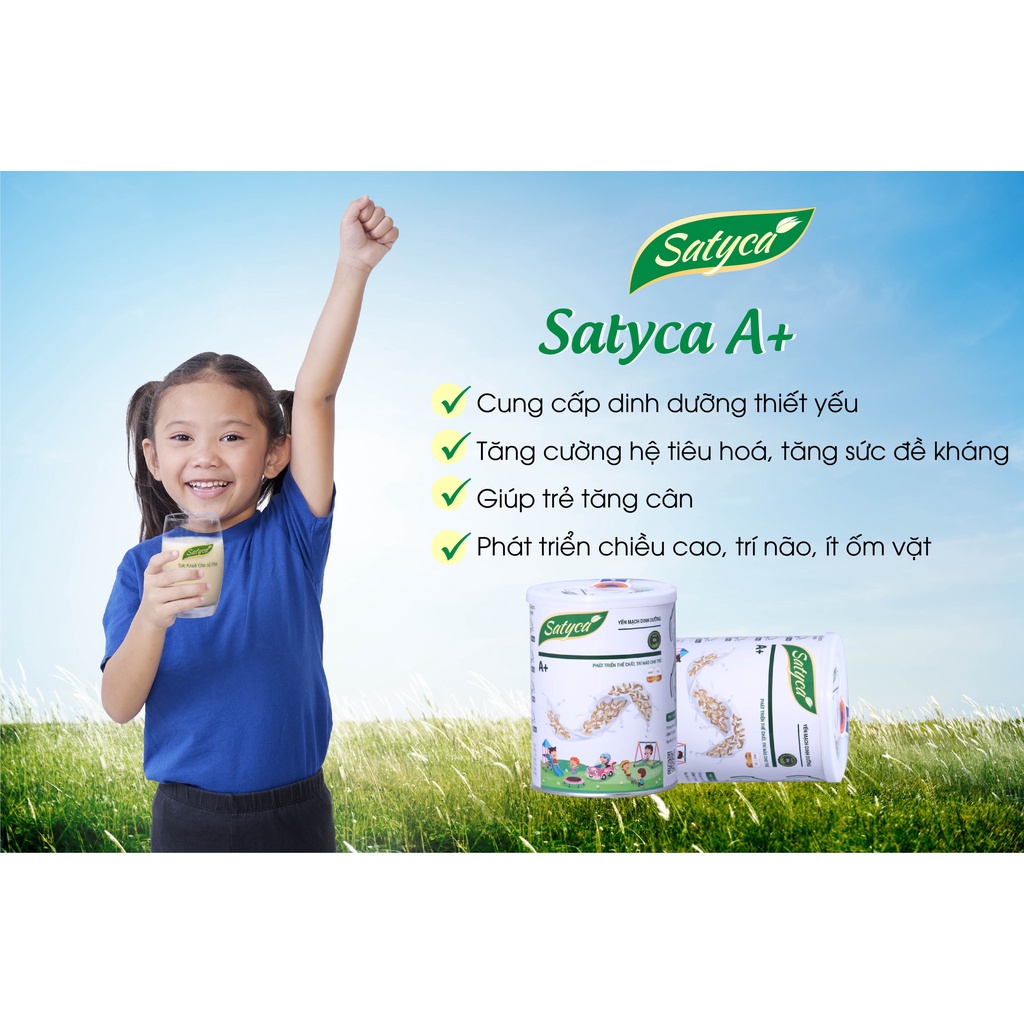 Sữa yến mạch dinh dưỡng Satyca A+ cung cấp năng lượng hộp 410g - NN044
